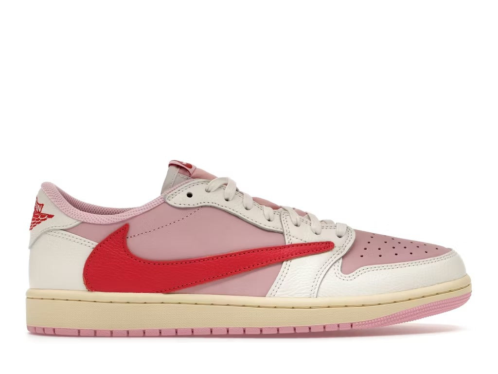 Used - Air Jordan 1 Retro Low OG SP Travis Scott Sail Tropical Pink - US M 9.5 - catalog main image