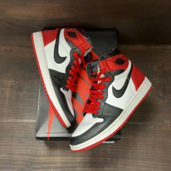 Used - Air Jordan 1 Retro High Satin Black Toe (Women's) - US W 8.5 - detail 1