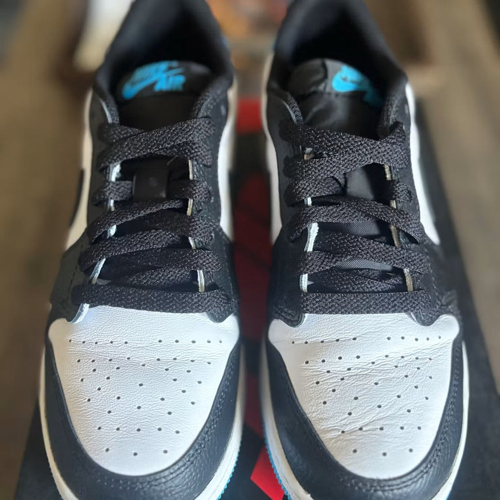 Used - Air Jordan 1 Retro Low OG Black Dark Powder Blue (GS) - US 6Y - detail 2