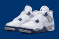 Air Jordan 4 Retro White Midnight Navy Sneakers