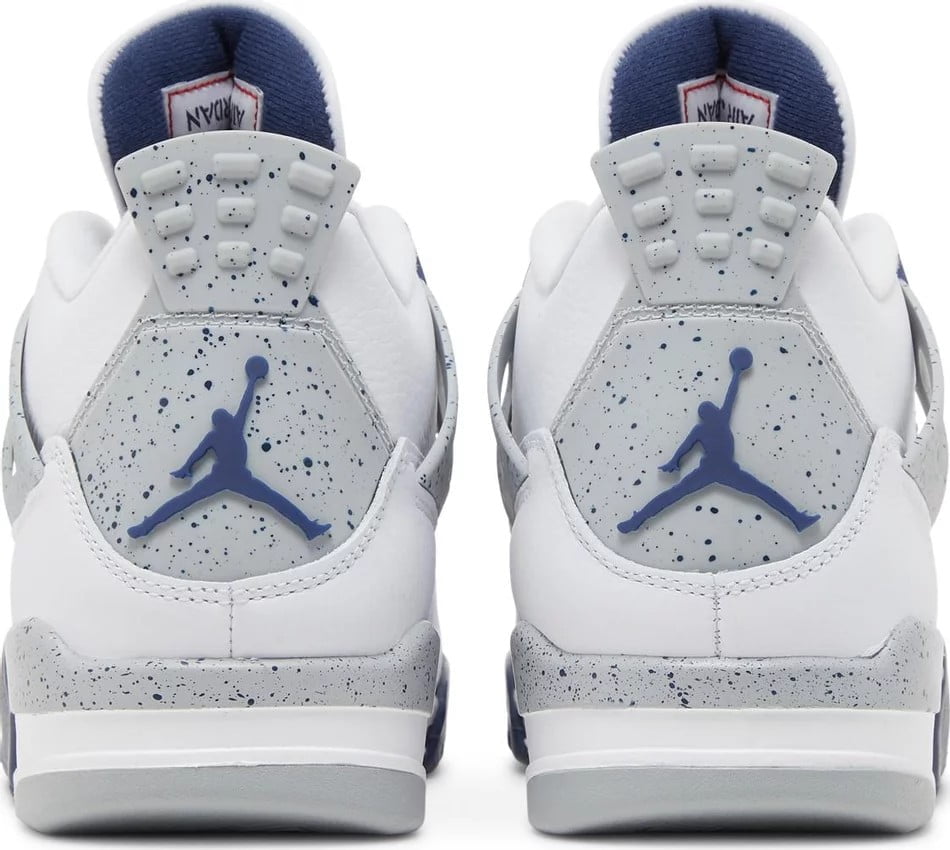 Air Jordan 4 Retro White Midnight Navy Sneakers