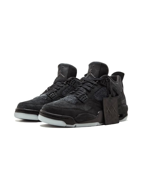 Air Jordan 4 x KAWRS Black Sneakers