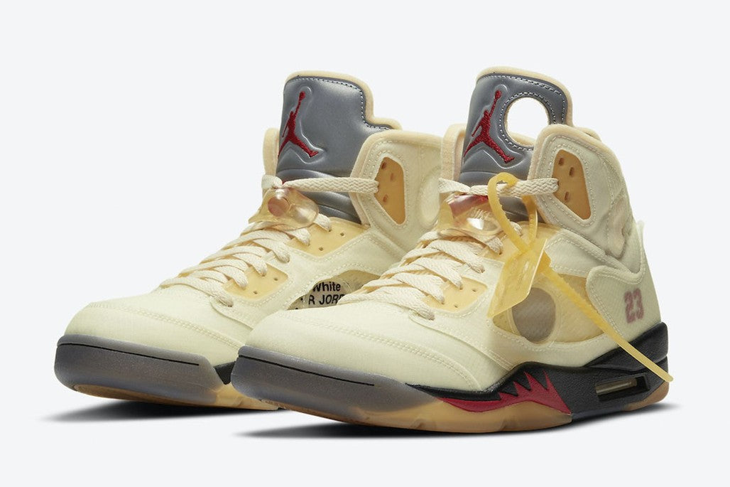 Air Jordan 5 Retro Off-White Sail Sneakers