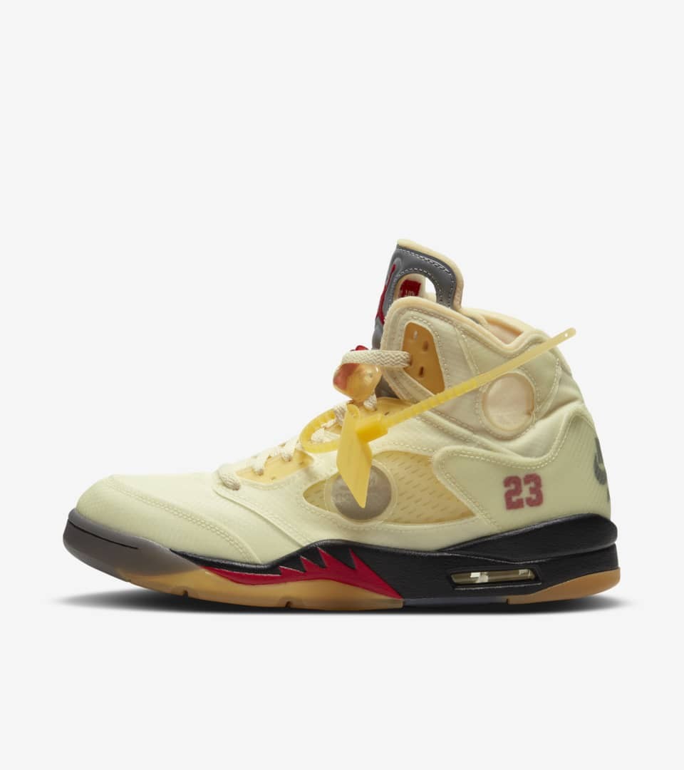 Air Jordan 5 Retro Off-White Sail Sneakers
