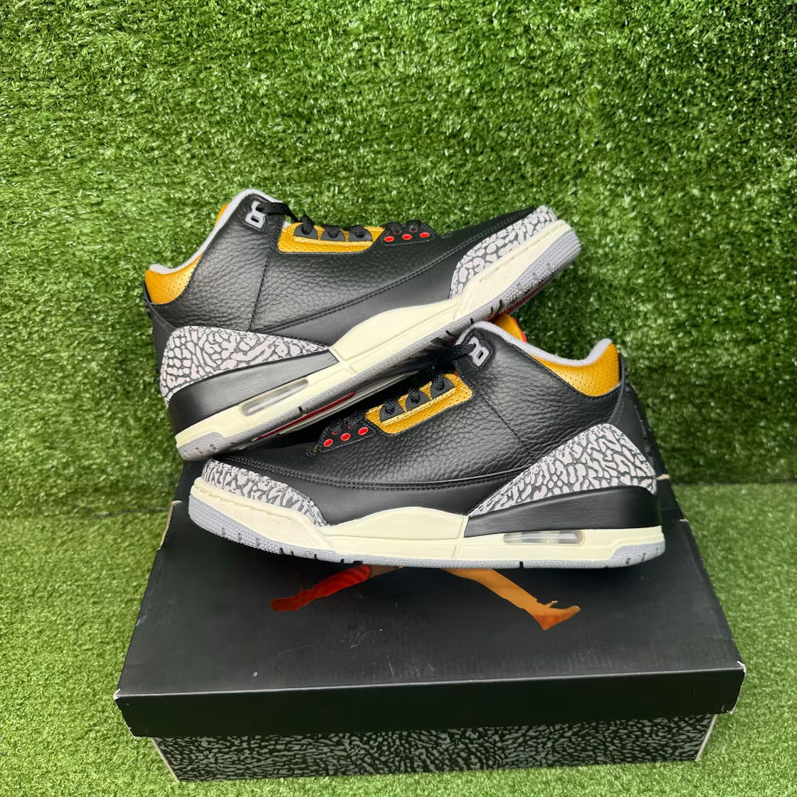 Used - Air Jordan 3 Retro Black Cement Gold (Women's) - US W 9 - detail 1