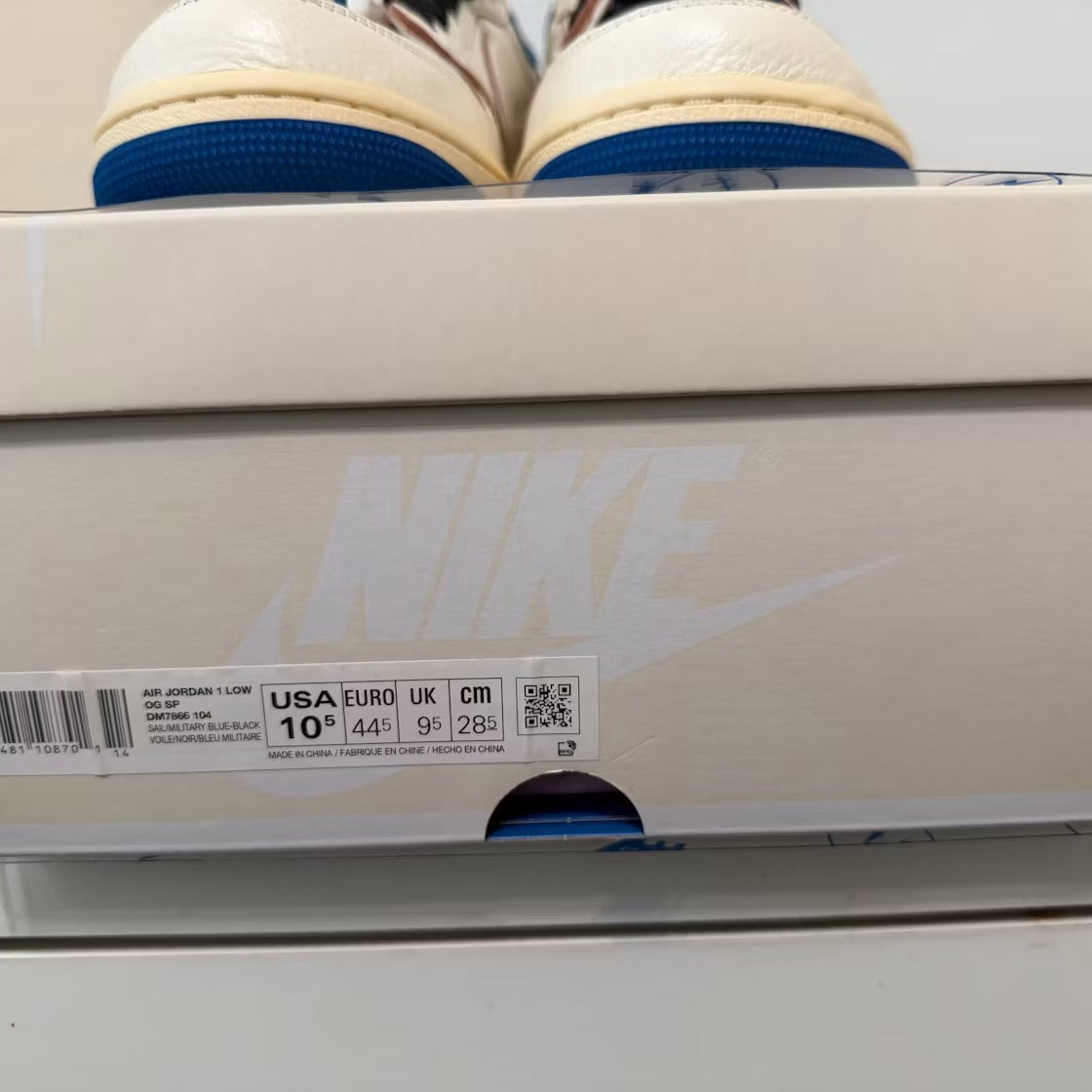 Air Jordan 1 Retro Low OG SP Fragment x Travis Scott Sail Military Blue - US M 10.5 - New - Other - detail 3