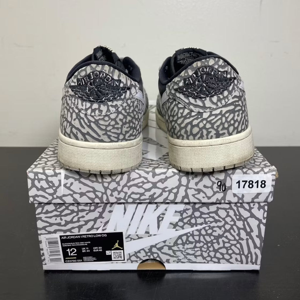 Used - Air Jordan 1 Retro Low OG Black Cement - US M 12 - detail 4