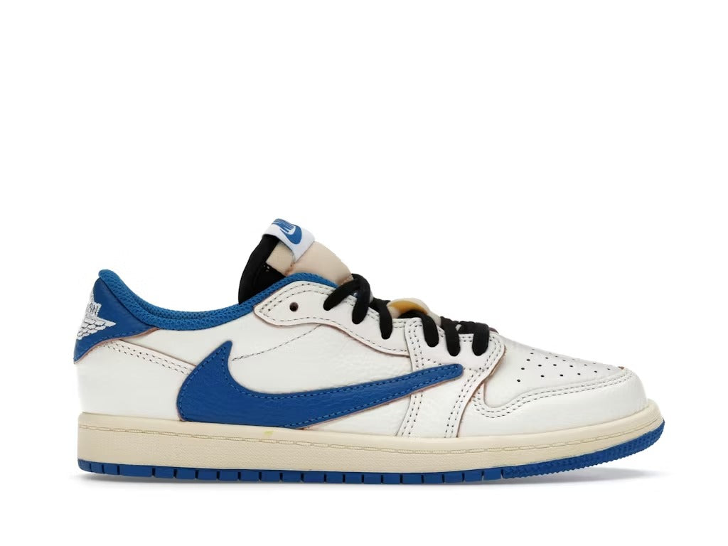 Air Jordan 1 Retro Low OG SP Fragment x Travis Scott Sail Military Blue (PS) - catalog main image