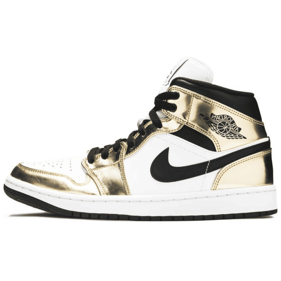 Jordan 1 Mid Metallic Gold Sneakers