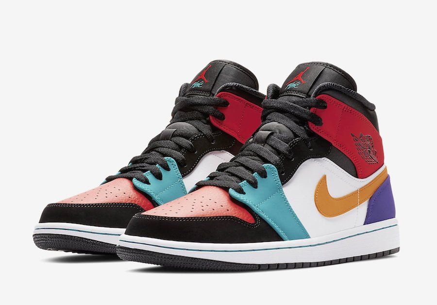 Jordan 1 Mid Multicolor 554724 Sneakers