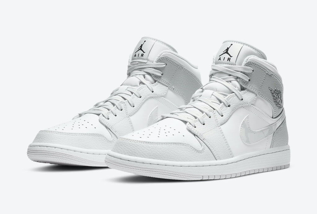 Jordan 1 MID SE GS Grey Camo Swoosh DC9035 Sneakers