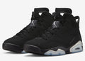 Jordan 6 Retro Chrome Metallic Silver Sneakers