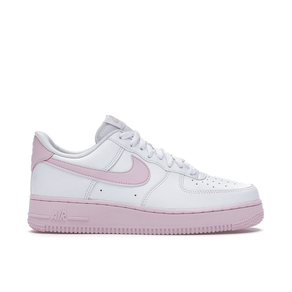 Nike Air Force 1 07 Low White Pink Midsole Sneakers