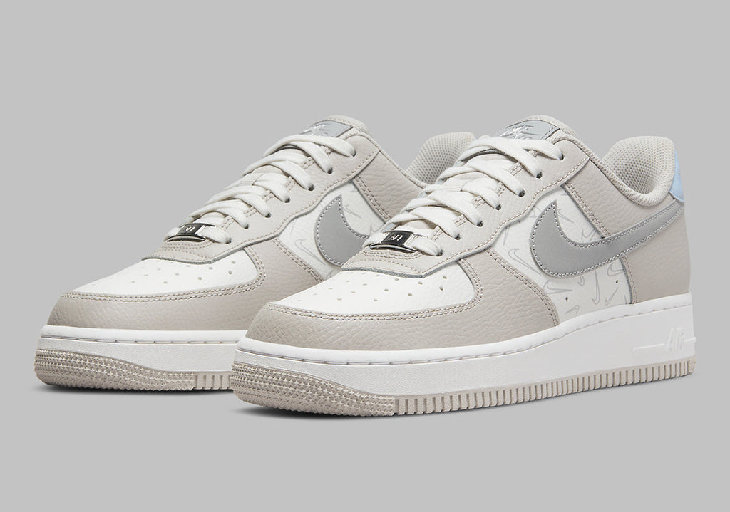 Nike Air Force 1 Low Mini Swooshes Grey Womens Sneakers
