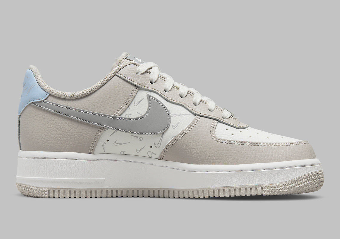 Nike Air Force 1 Low Mini Swooshes Grey Womens Sneakers