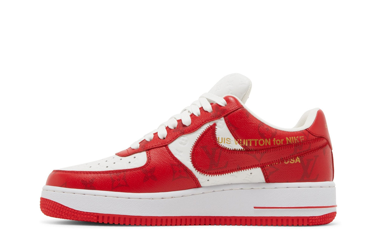 Nike Air Force 1 Low x Louis Vuitton By Virgil Abloh White Red Sneakers