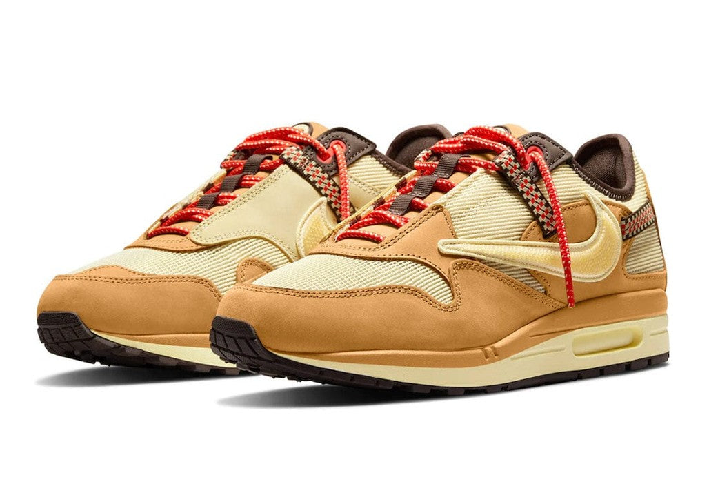 Nike Air Max 1 x Travis Scott Cactus Jack Wheat Lemon Drop Sneakers