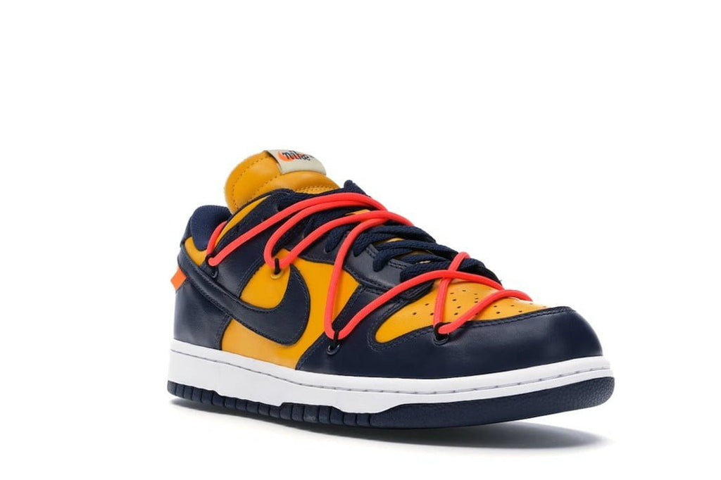 Nike Dunk Low Off-White University Gold Midnight Navy Sneakers