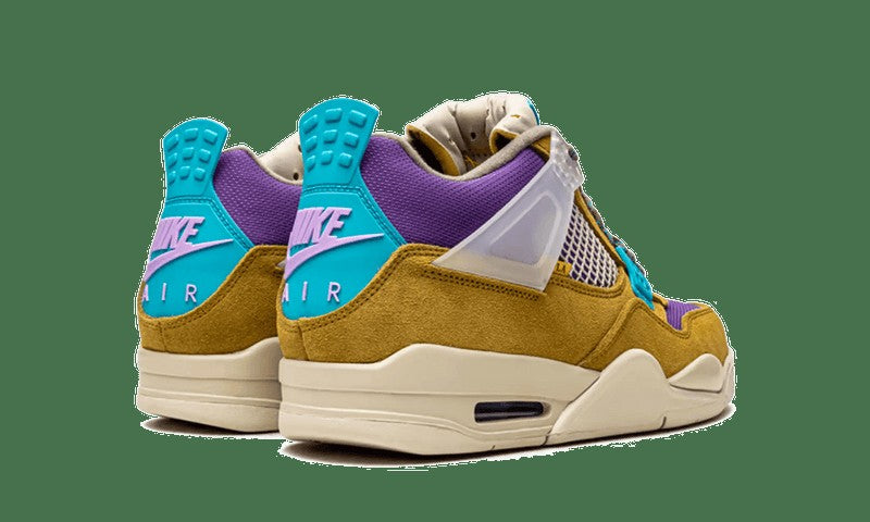 Union x Air Jordan 4 30th Anniversary Desert Moss Turquoise Blue Sneakers